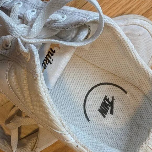 EUC Nike Women's 6 Court Legacy Mule sneakers white canvas slip on shoes slides - Picture 10 of 12